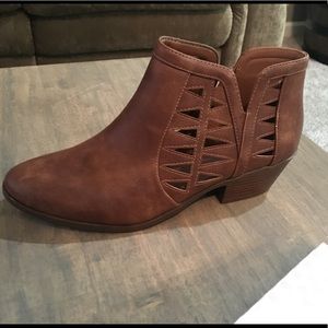 Tan booties size 10 new